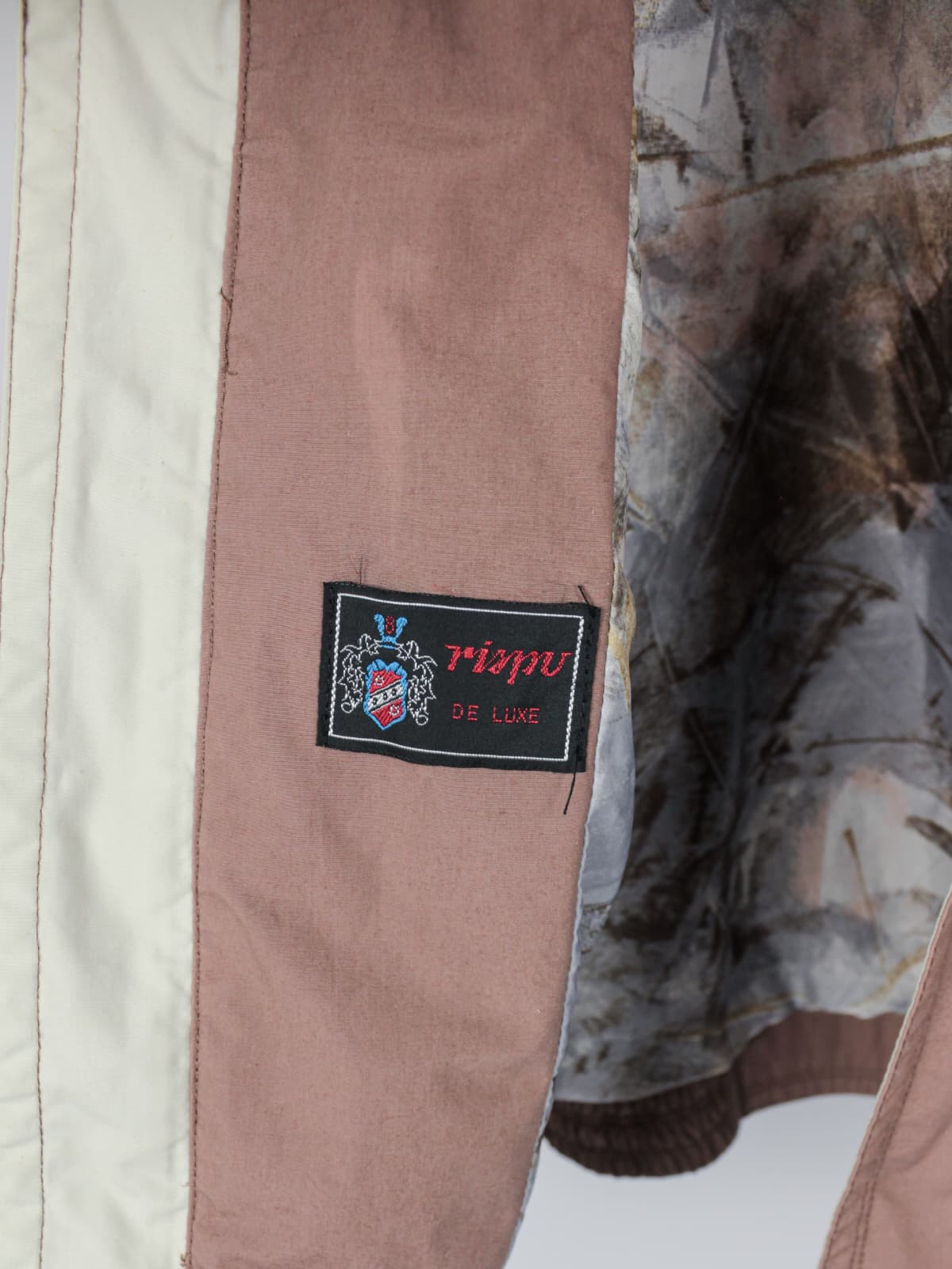 Giacca Vintage Rispo De Luxe Uomo – Anni '80 – Rosa Antico con Dettagli Panna