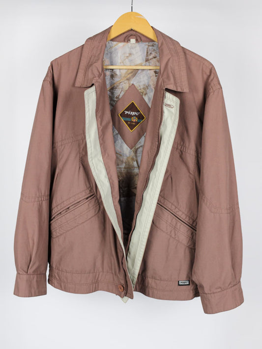 Giacca Vintage Rispo De Luxe Uomo – Anni '80 – Rosa Antico con Dettagli Panna