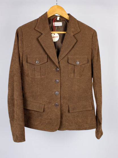 Giacca Vintage Biaggini Effetto Scamosciato – Marrone