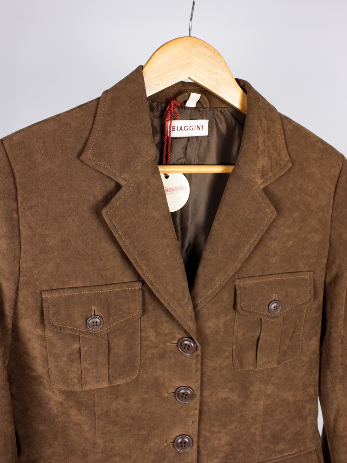 Giacca Vintage Biaggini Effetto Scamosciato – Marrone