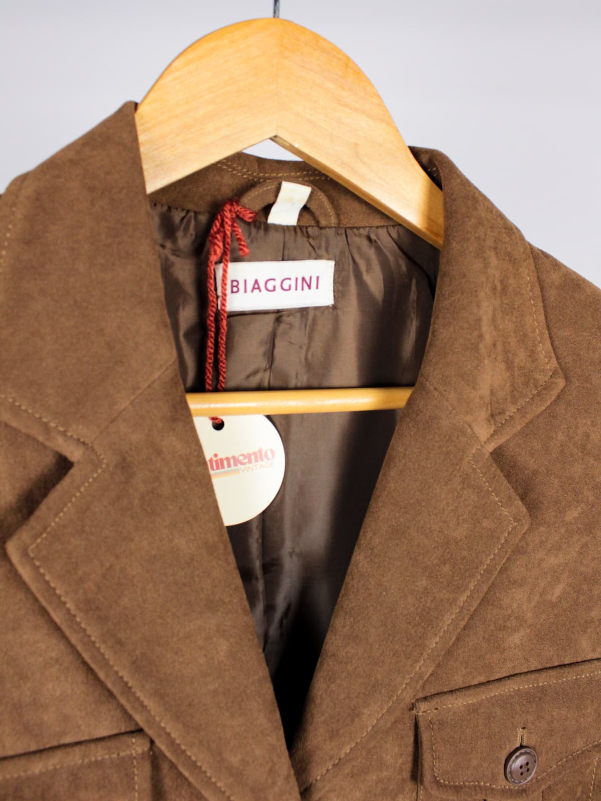 Giacca Vintage Biaggini Effetto Scamosciato – Marrone