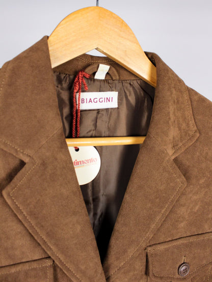 Giacca Vintage Biaggini Effetto Scamosciato – Marrone