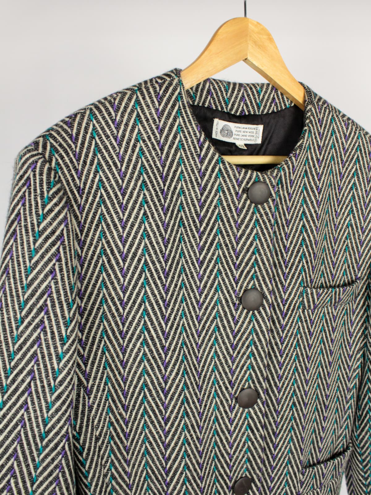 Giacca Vintage in Pura Lana Vergine Made in Italy – Anni '80/'90