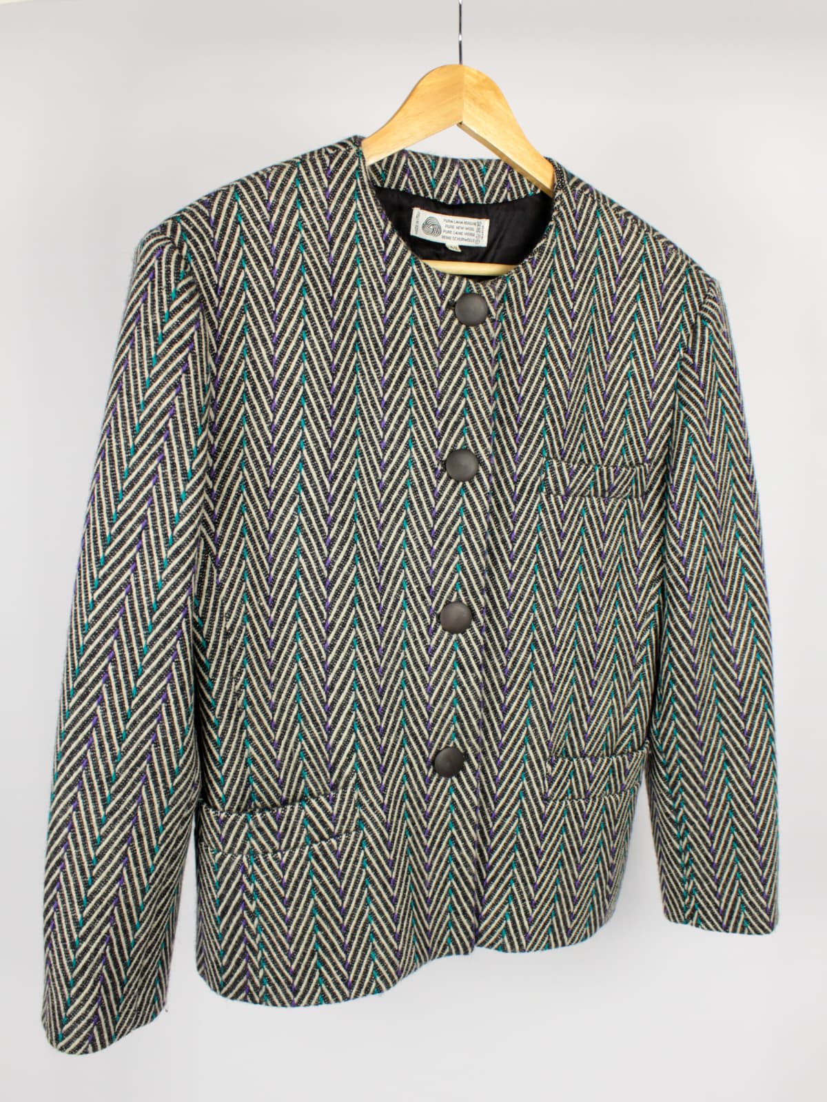 Giacca Vintage in Pura Lana Vergine Made in Italy – Anni '80/'90