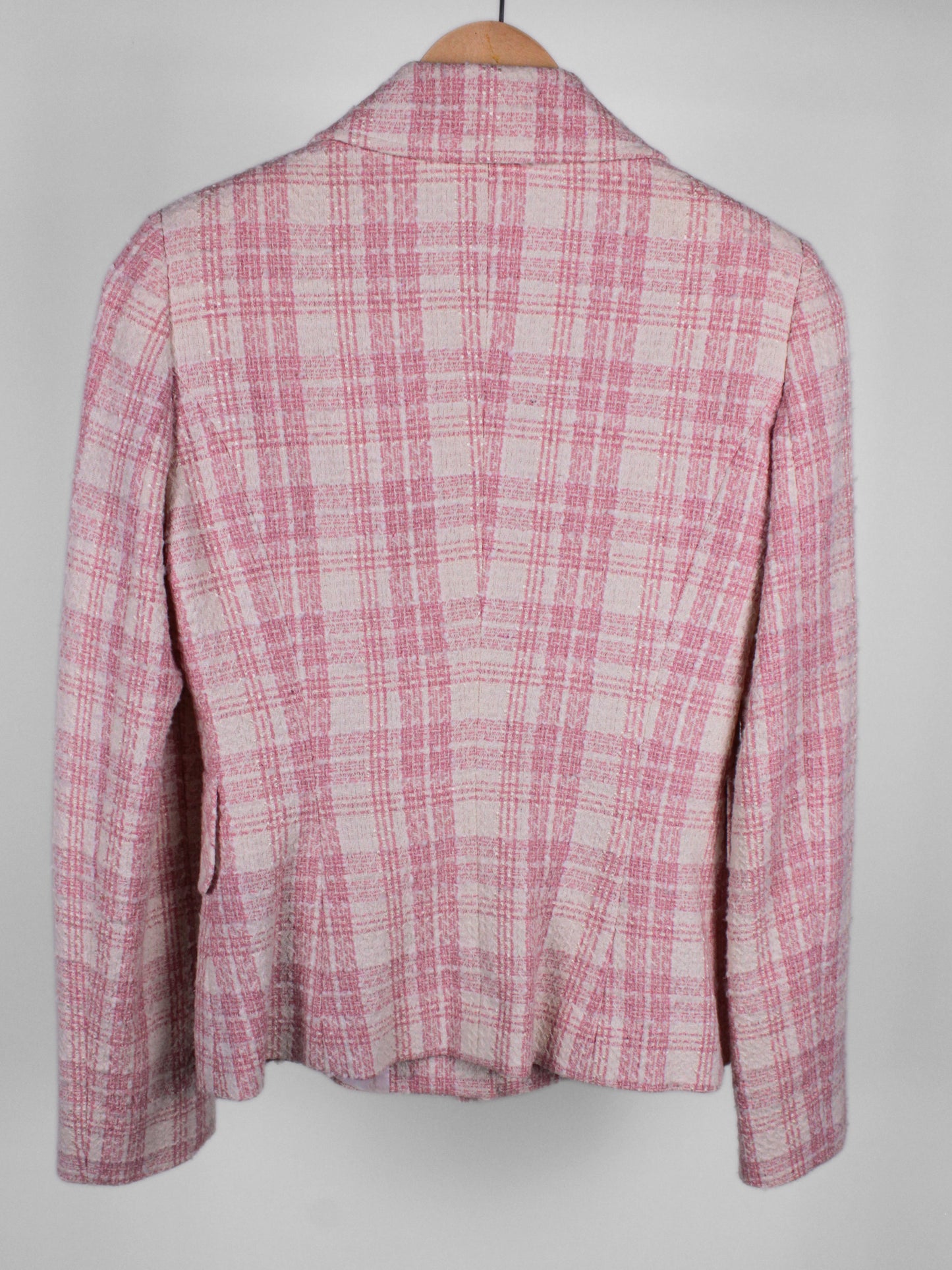 Completo Vintage Donna Y2K Rosa Check – Giacca e Minigonna IT 40