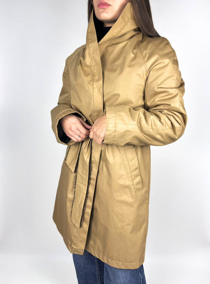 Trench Vintage Donna Double Face Anni '90 – Cotone Reversibile Beige Marrone