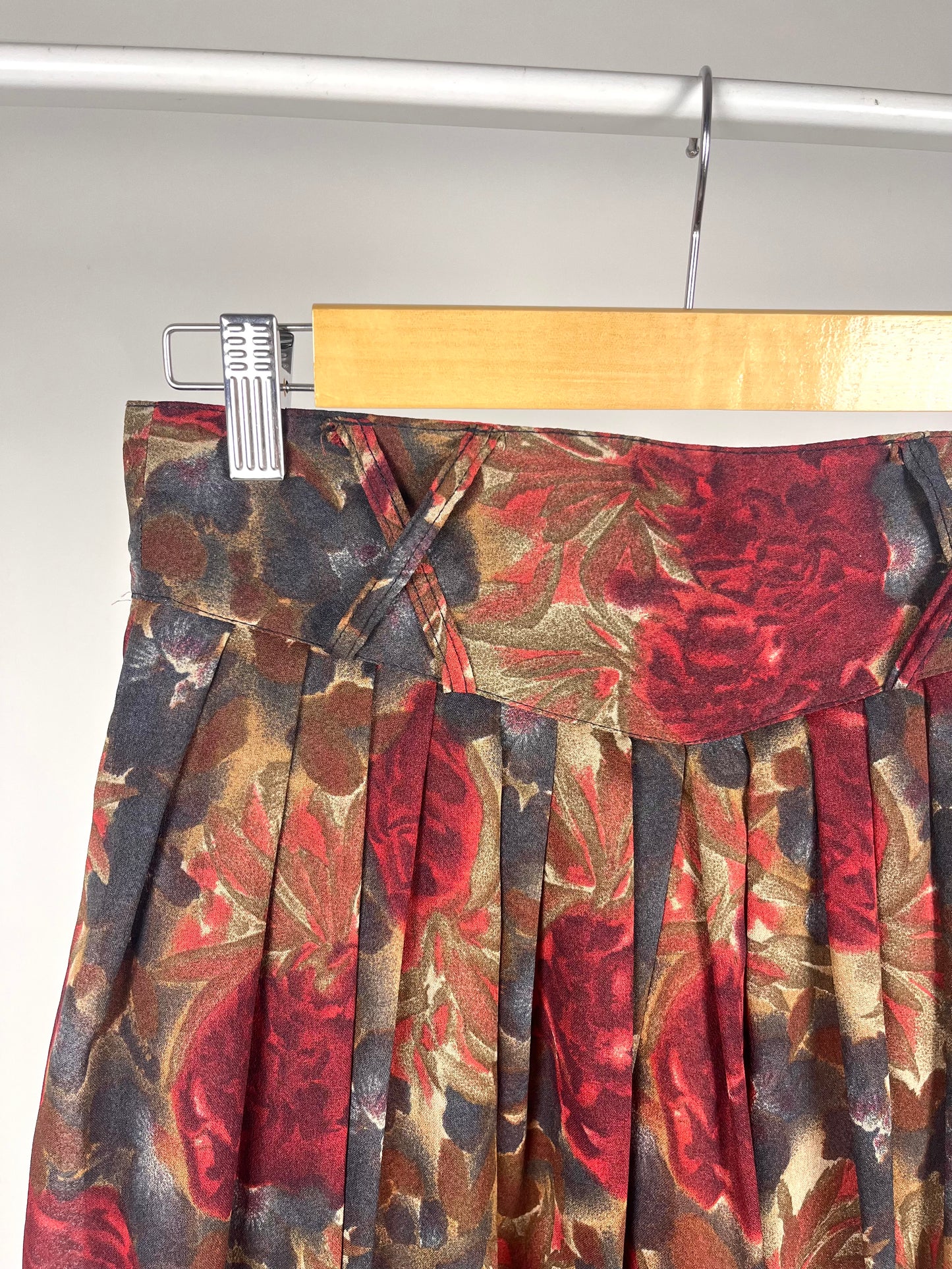 Gonna vintage plissé floreale Made in Italy