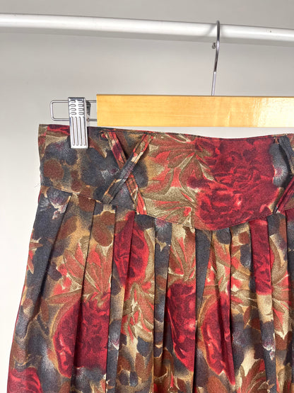 Gonna vintage plissé floreale Made in Italy