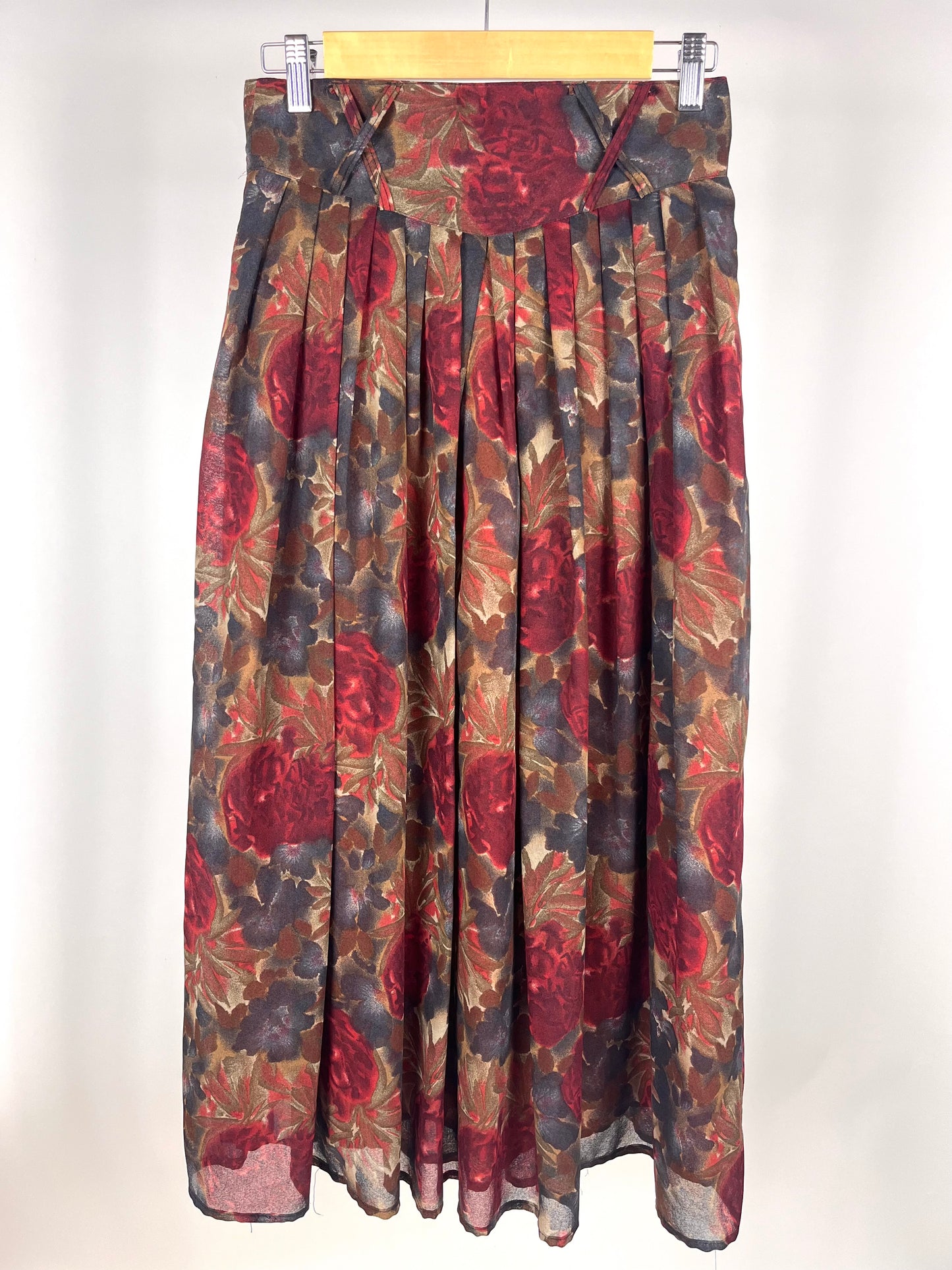Gonna vintage plissé floreale Made in Italy