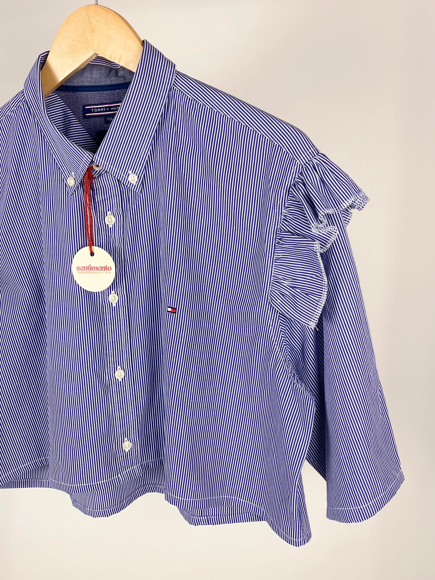 Camicia crop rework Tommy Hilfiger a righe