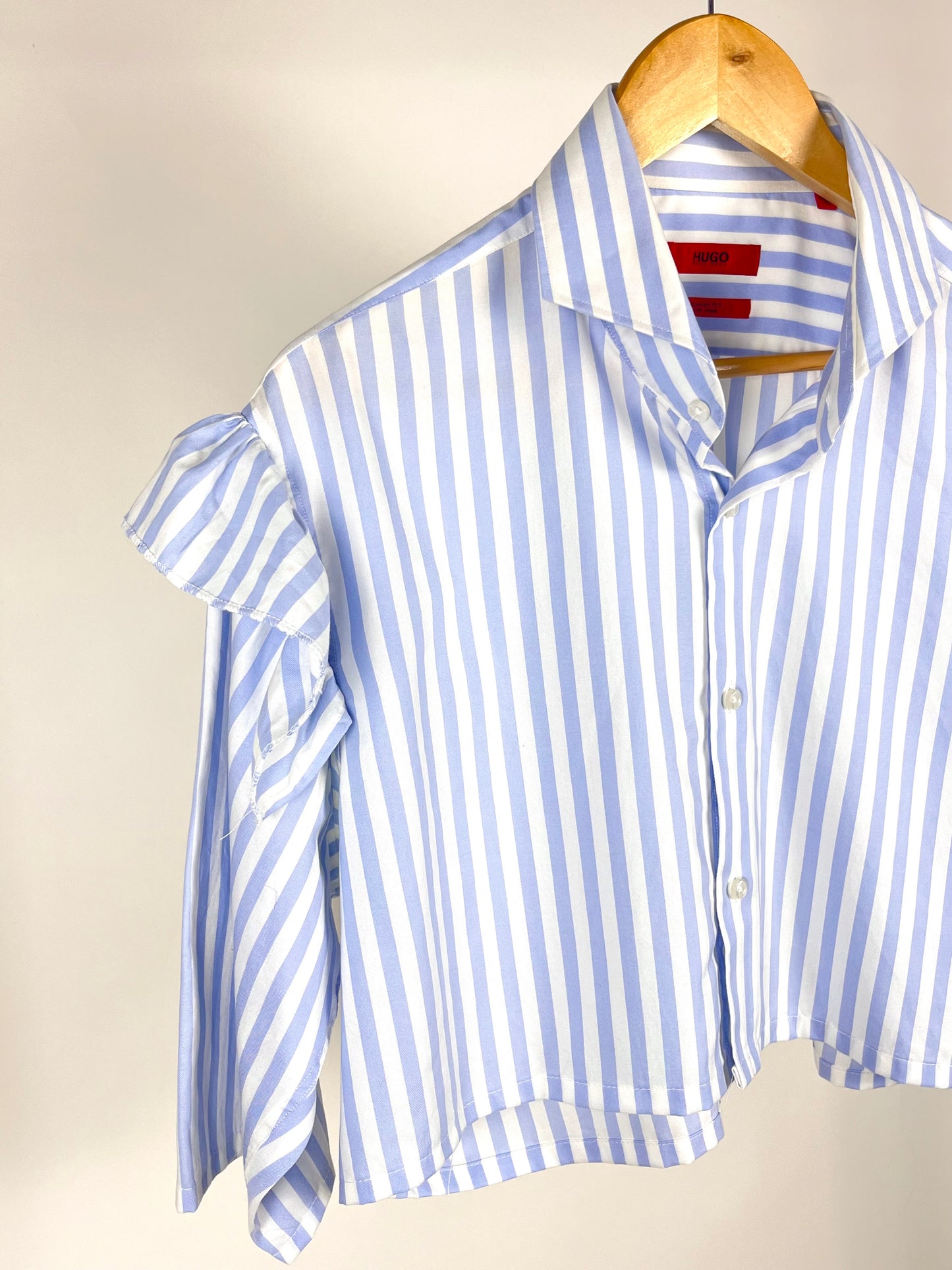 Camicia crop reworked Hugo Boss a righe