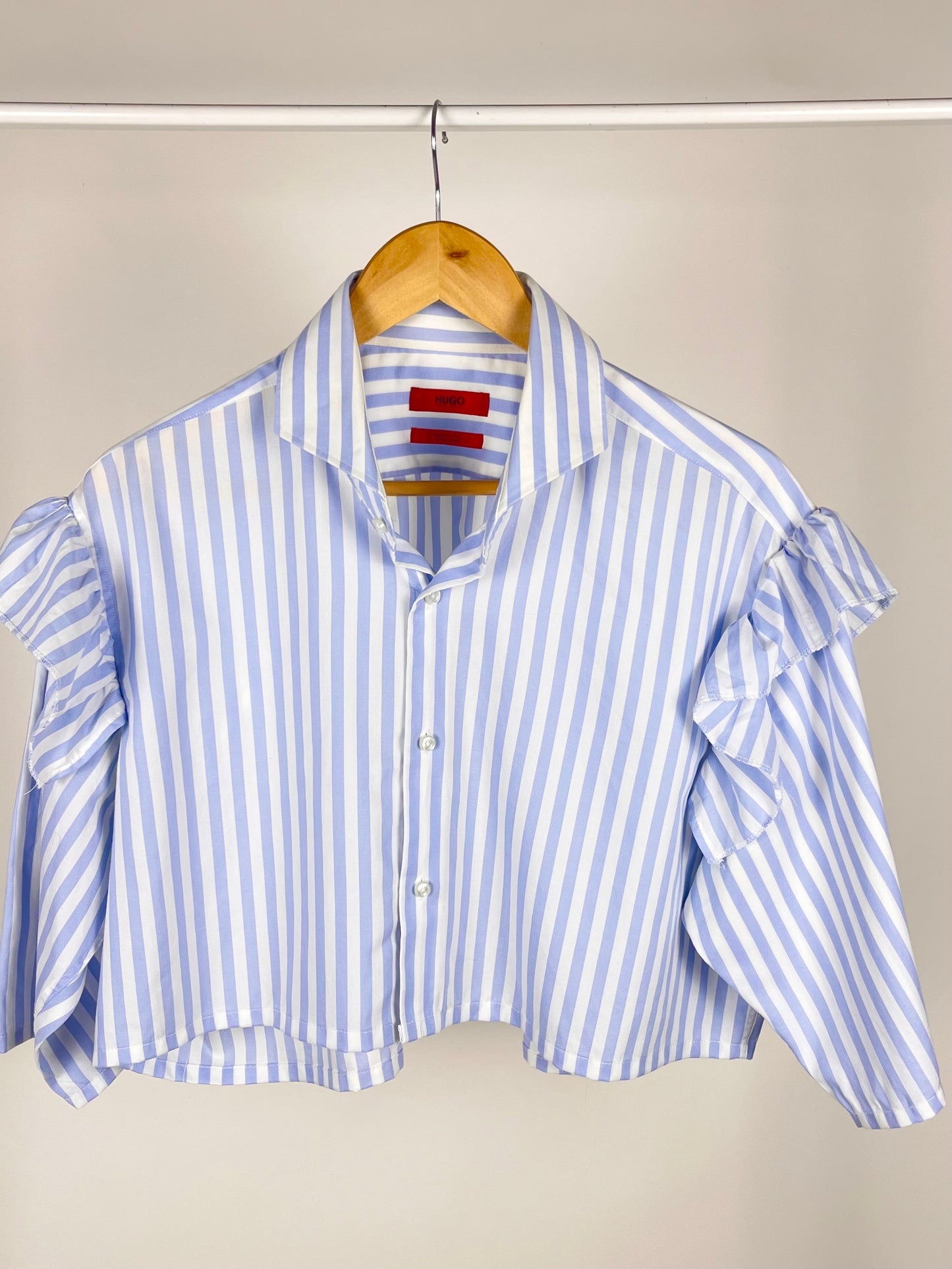Camicia crop reworked Hugo Boss a righe