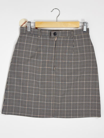HOUNDSTOOTH CHECKED MINI SKIRT